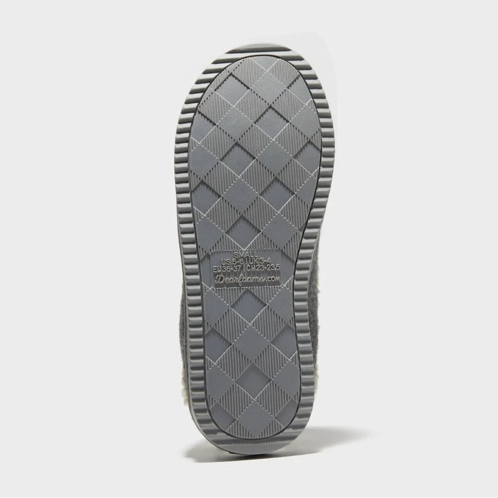 D’Luxe by dearfoams Women’s Maci Felted Scuff Slippers - Gray - M - Picture 4 of 5